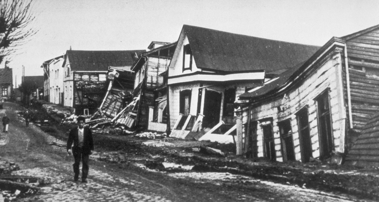 Earthquake damage in Valdivia, Chile, 1960