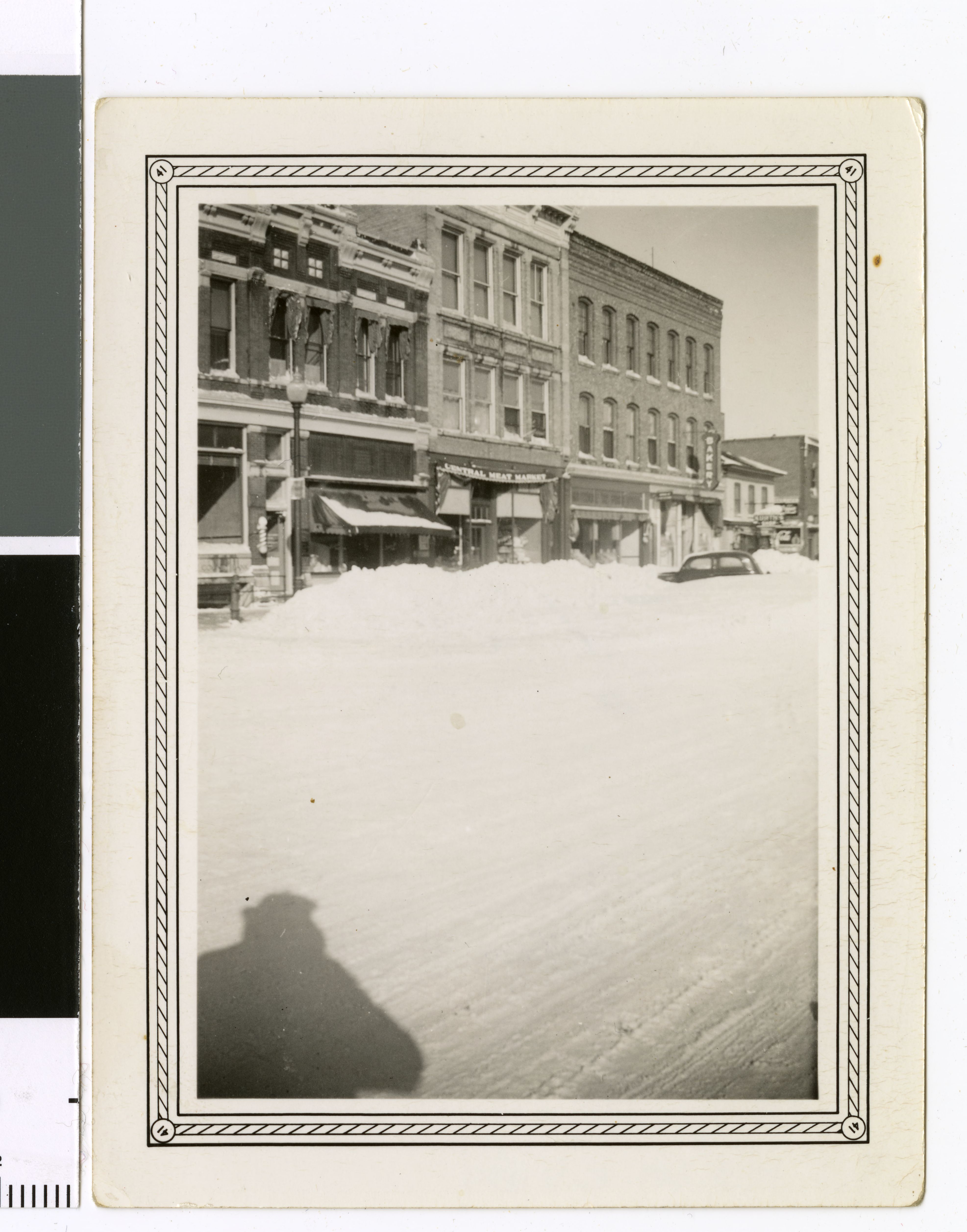 The 200 block of South Minnesota Avenue in St. Peter, Minnesota, showing the Central Meat Market and Rolling Pin Bakery
