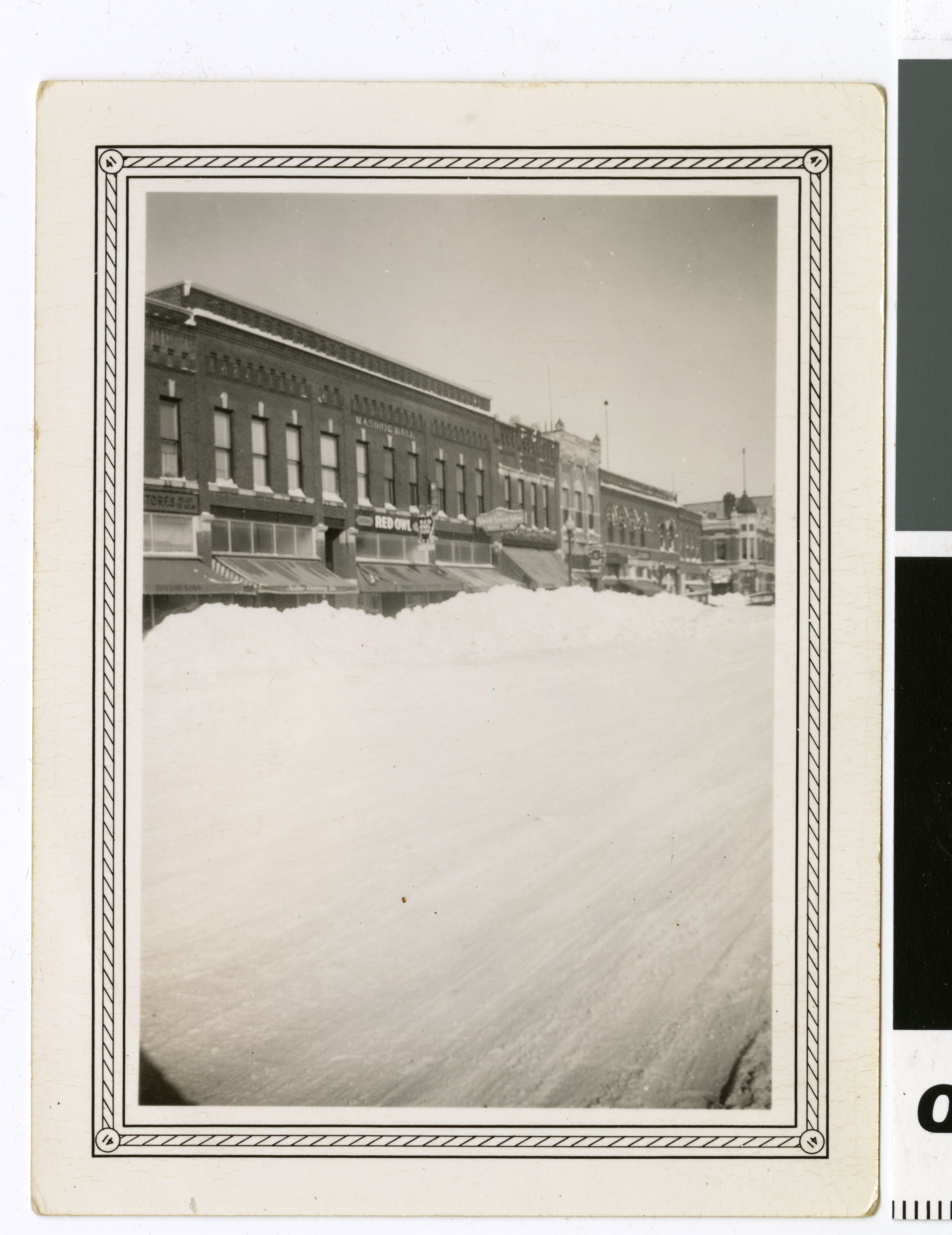 The 300 block of South Minnesota Avenue in St. Peter, Minnesota after the blizzard
