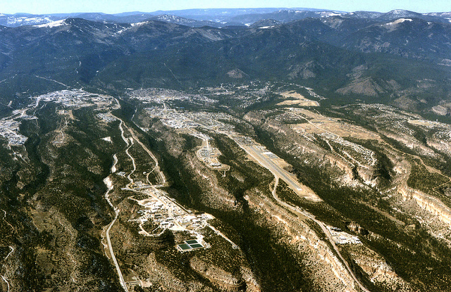 Aerial view of Los Alamos National Laboratory in New Mexico