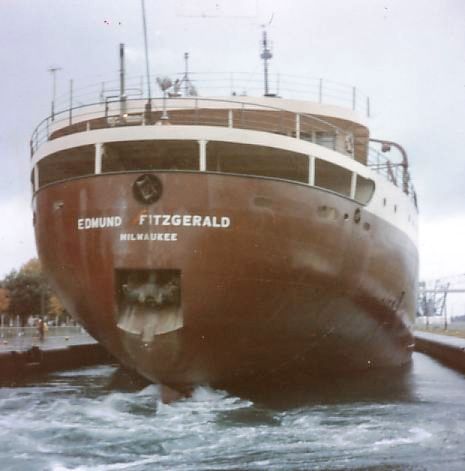 The SS Edmund Fitzgerald in MacArthur Lock at Sault Ste. Marie