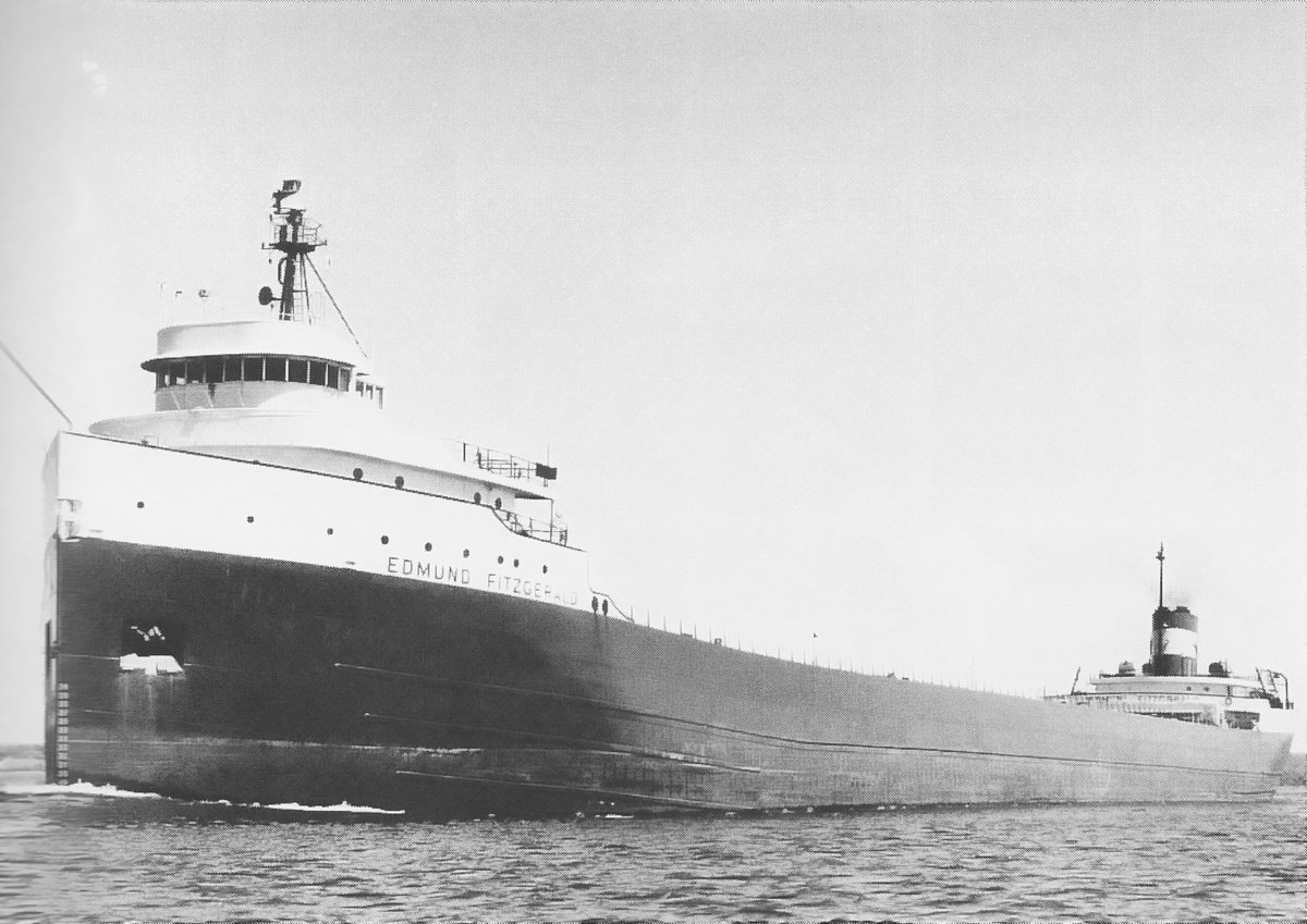 The SS Edmund Fitzgerald underway on the Great Lakes