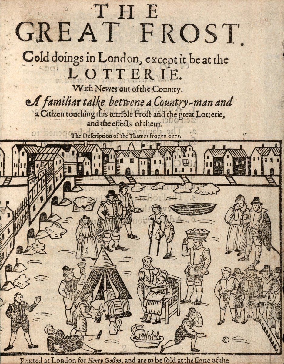 Title page of a 1608 pamphlet describing the Great Frost on the River Thames