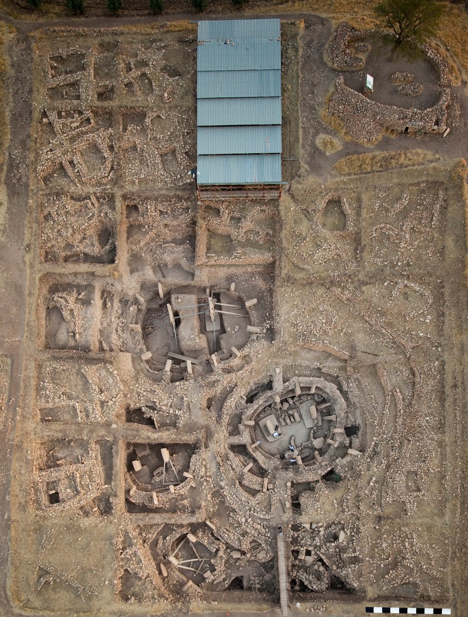 Aerial archaeological plan of the main excavation area at Göbekli Tepe showing enclosures A, B, C and D