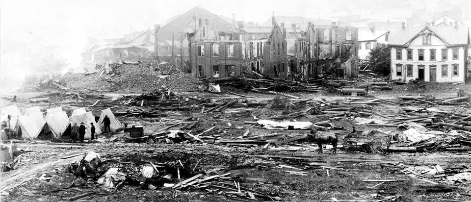 American Red Cross arriving in Johnstown after the 1889 flood, Clara Barton National Historic Park
