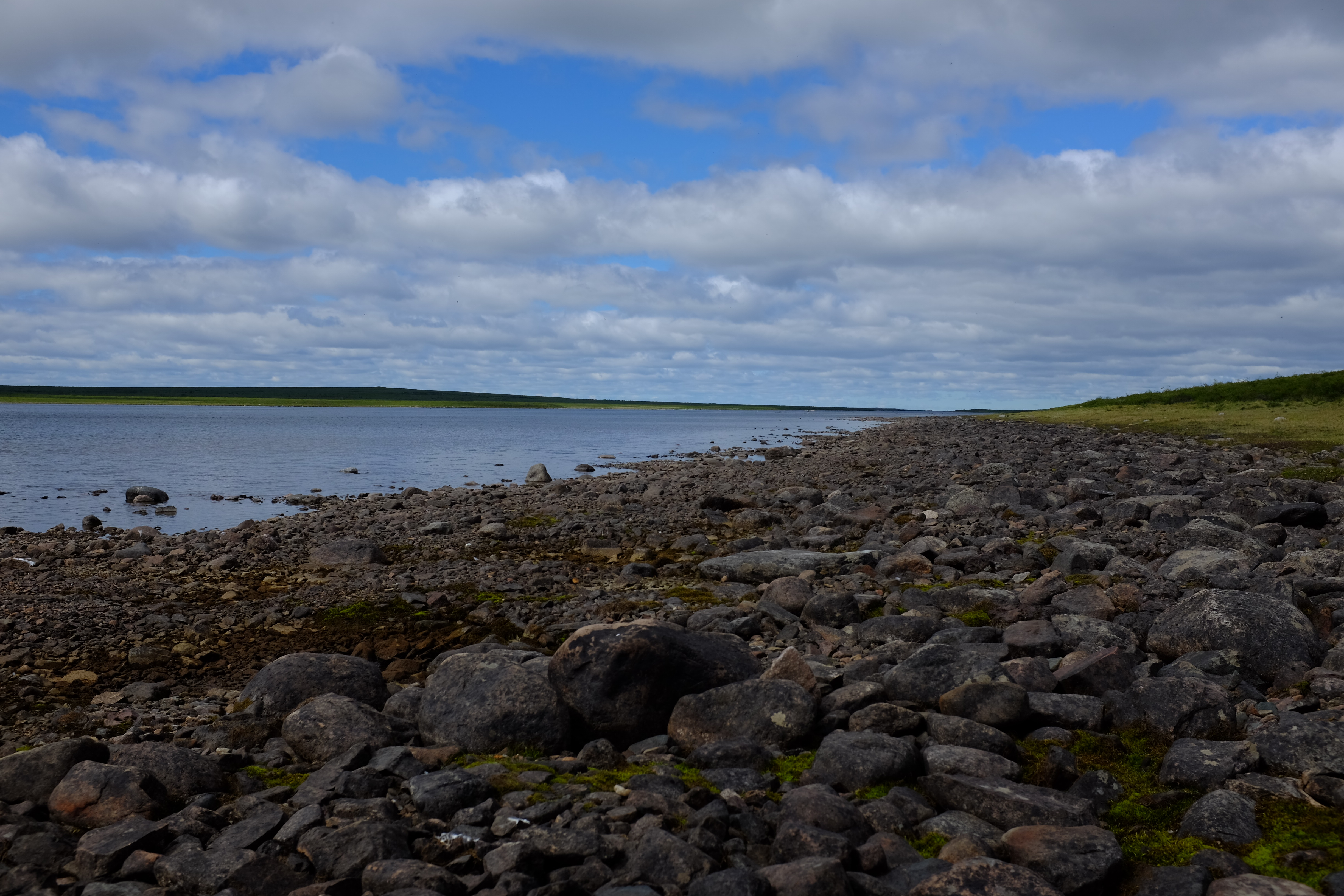 Angikuni Lake, Nunavut, Canada, viewed during a canoe expedition on the Kazan River