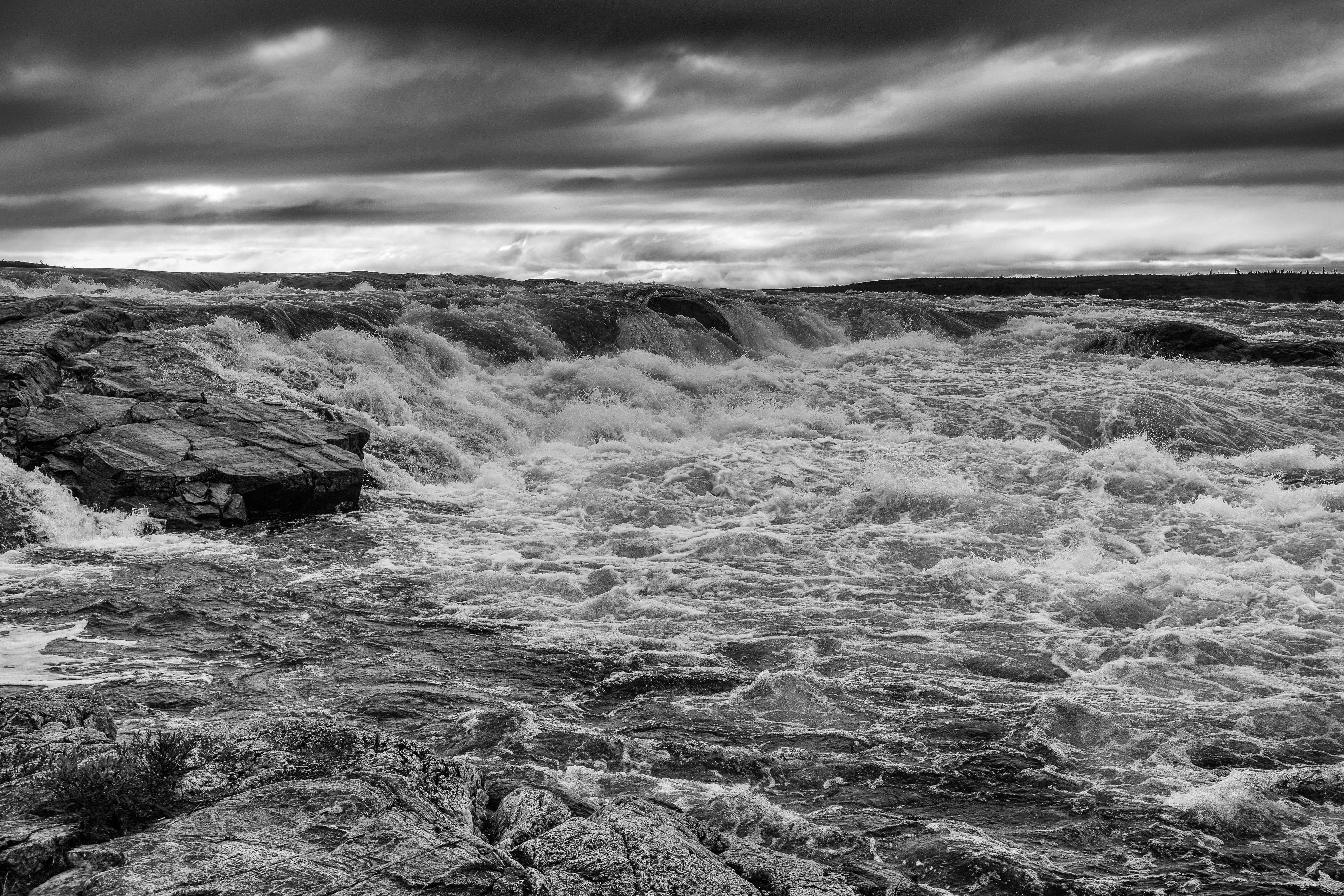 The Kazan River at its first rapid below Angikuni Lake, Nunavut