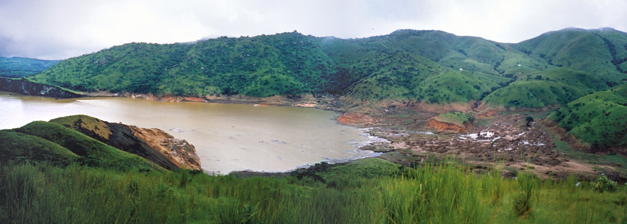 Lake Nyos, Cameroon, photographed shortly after the 1986 disaster