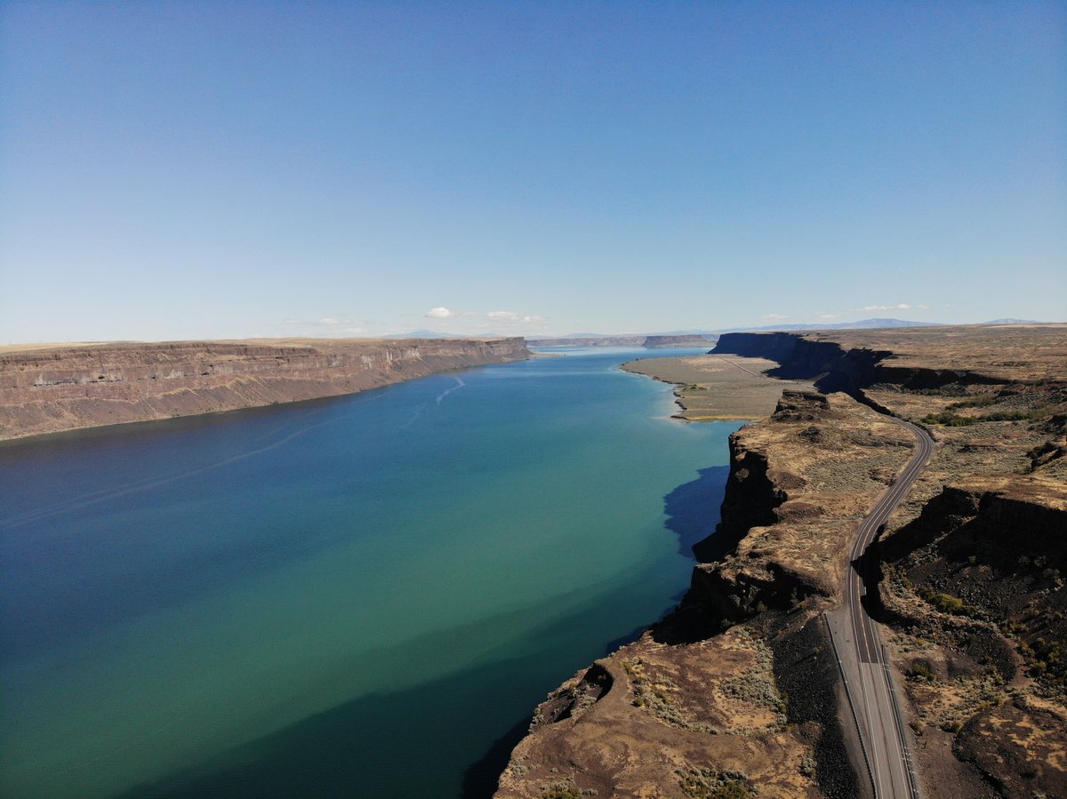 Grand Coulee and Steamboat Rock in Washington State, carved by the Missoula Floods