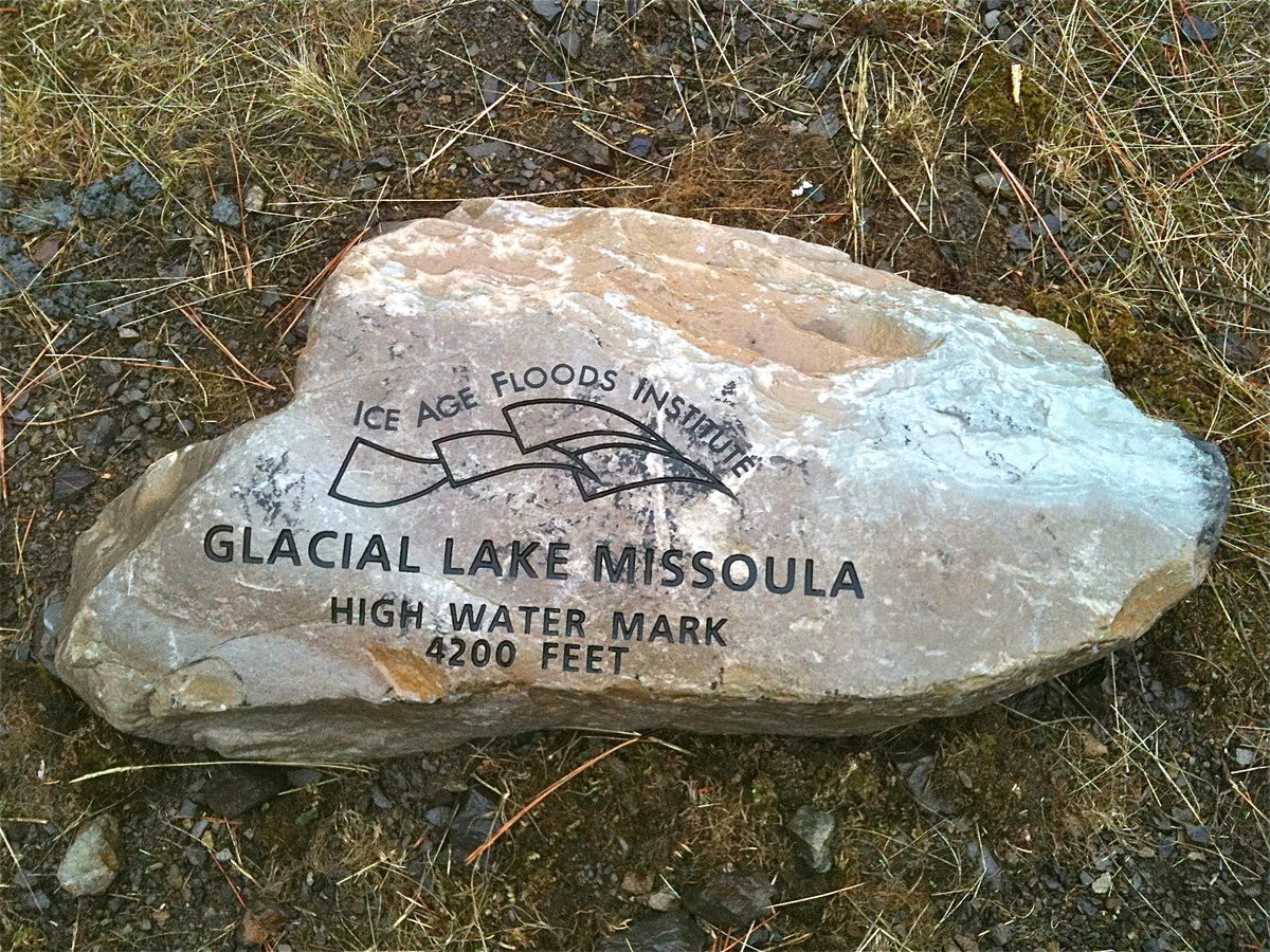 High water mark of Glacial Lake Missoula on the hills above Missoula, Montana
