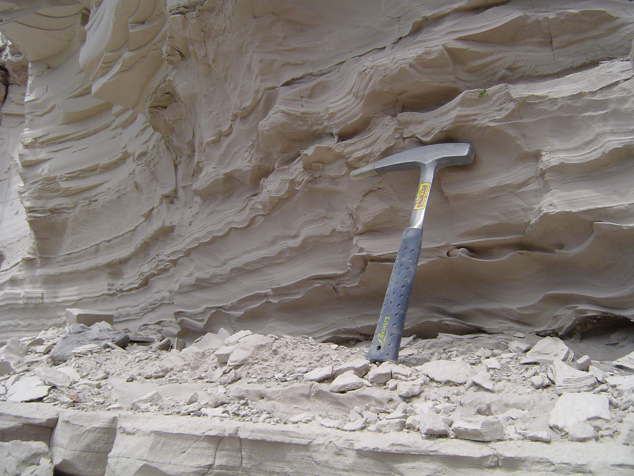 Fine-grained Glacial Lake Missoula sediment layers in Montana