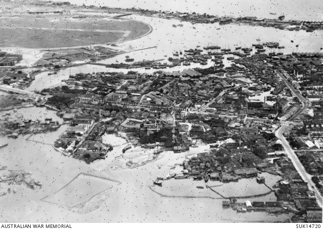 Singapore harbour area, August 1945