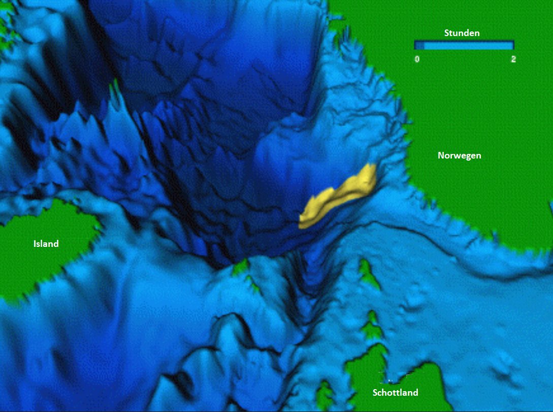 Map of the Storegga Slide scar on the Norwegian continental shelf