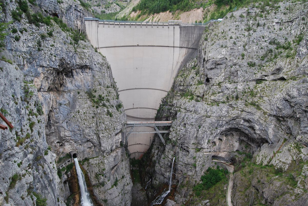 The Vajont Dam from Erto, 2014