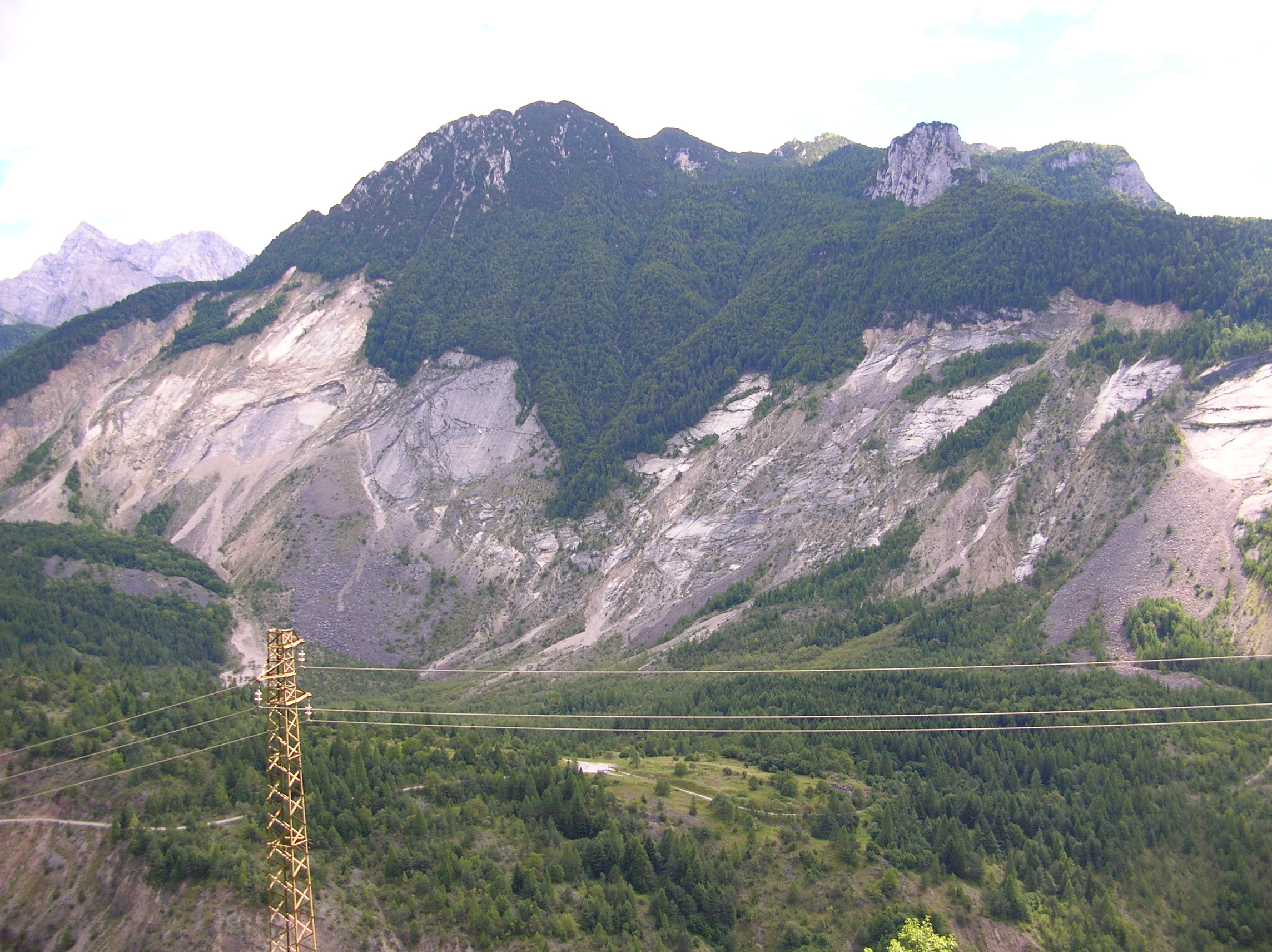 The Monte Toc landslide scar